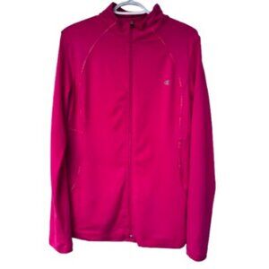 Champion full zip activewear jacket pink women's size L